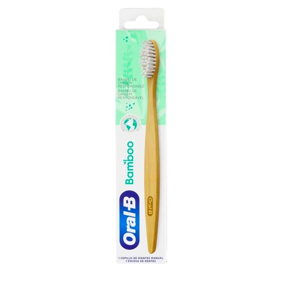 Oral-B Bamboo Manual 100% Organic Bamboo Bristle Toothbrush NWT - Picture 1 of 2